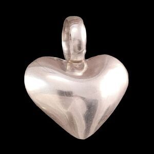 Vintage Kalibre Sterling Puffy 1985 Heart Pendant